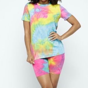 Tie dye short set